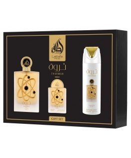 Lattafa Tharwah Gold EDP 100ml + EDP 20ml + Deodorantti 200ml