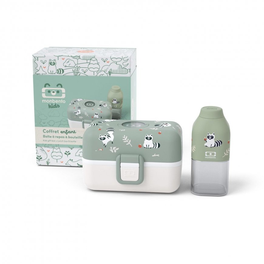 Monbento Gift Box for Kids - MB Trésor + MB Positive S - Racoon