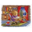 Beldizart Cross Stitch Kit "With Favorite Book" 20x25 cm SNV-926 Beldizart Cross Stitch Kit "With Favorite Book" 20x25 cm SNV-926