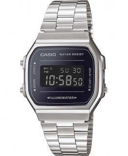 Casio Vintage A168WEM-1EF rankinis laikrodis Kištukinis Nerūdijančiojo plieno