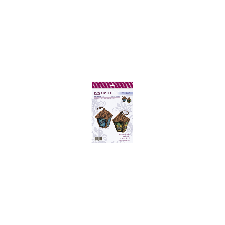 UAB Riolis Cross Stitch Embroidery Set of 2 "Fairy Lanterns" 6x6x8 SR2310AC