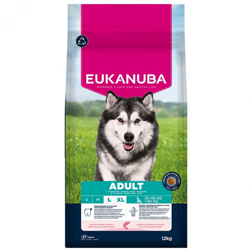 Sausa barība suņiem - Eukanuba Adult Large Salmon, 12 kg