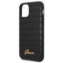 Guess GUHCN61PCUMLCRBK Croco Cover Aizsargapvalks priekš Apple iPhone 11 Melns Guess GUHCN61PCUMLCRBK Croco Cover Aizsargapvalks priekš Apple iPhone 11 Melns