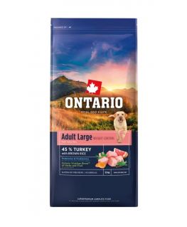 Barība suņiem – Ontario Large, Weight Control, Turkey and Brown