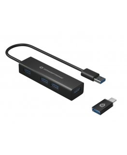 Conceptronic HUBBIES06B sąsajos šakotuvas USB 3.2 Gen 1 (3.1 Gen 1) Type-A 5000 Mbit/ai Juoda