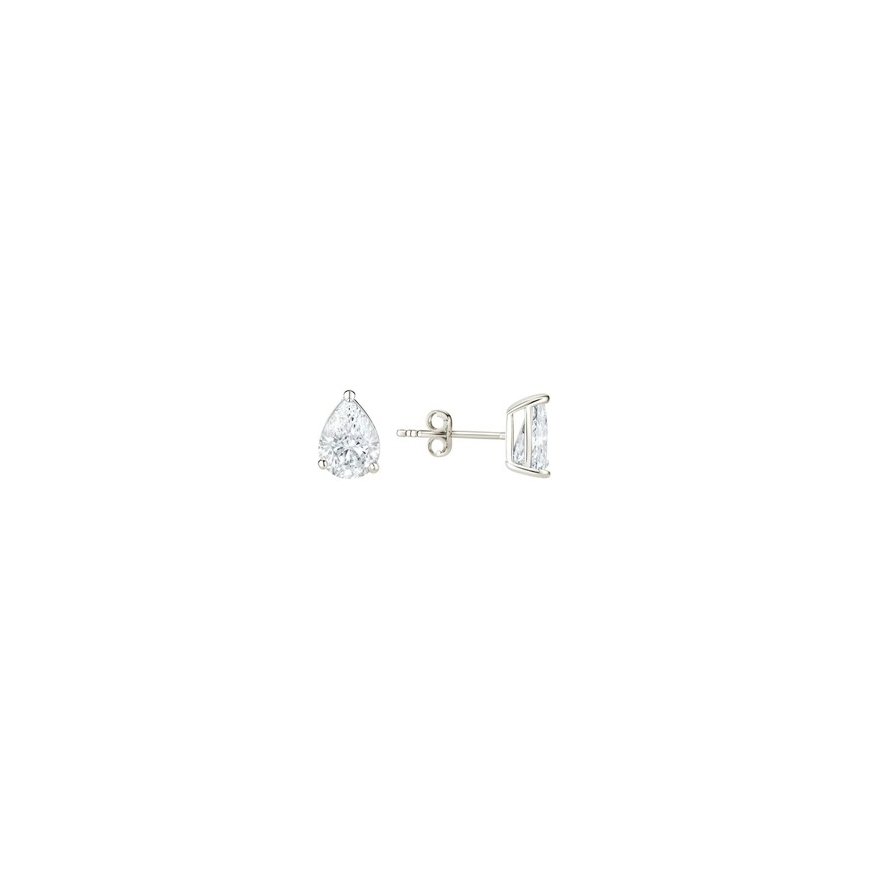 Again Jewelry Silver Chain Earrings with Ruby AJKNS007 – 2