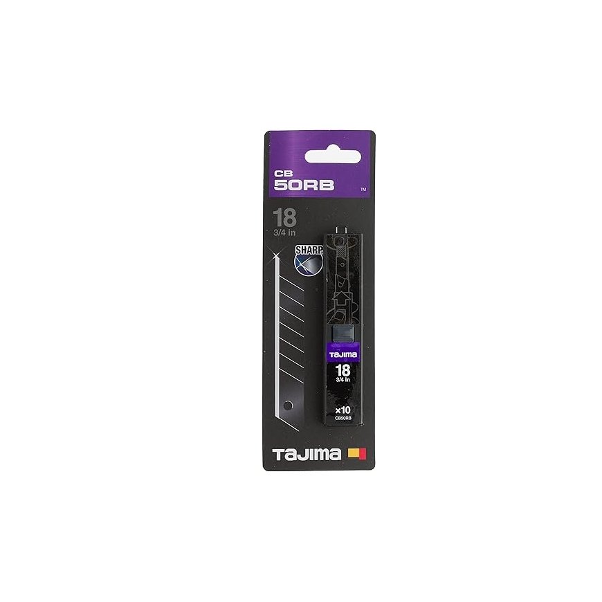 TAJIMA DORA CB50RB Razar peiliukai 18mm, 10 peiliukų