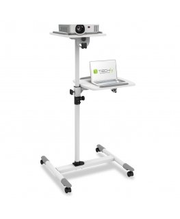 Techly ICA-TB TPM-6 multimedijos įrenginio vežimėlis / stovas Balta Multimedijos vežimėlis