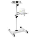 Techly ICA-TB TPM-6 multimedijos įrenginio vežimėlis / stovas Balta Multimedijos vežimėlis