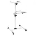 Techly ICA-TB TPM-6 multivides statīvs un stends Balts Multivides ratiņi