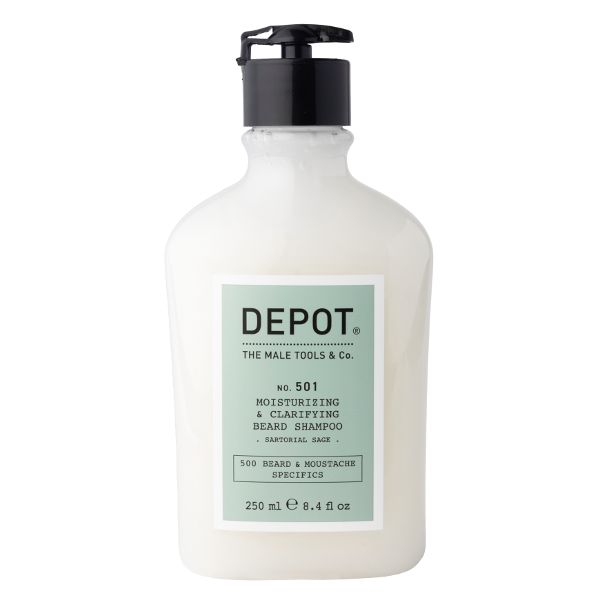 Depot NO. 501 Kosteuttava ja elvyttävä partashampoo Sartorial Sage 250 ml