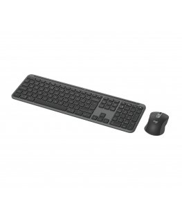 Logitech 920-012490 tastatūra Pele iekļauta Birojs RF bezvadu sakari + Bluetooth QWERTY US International Grafīts
