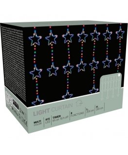 KOOPMAN PUHULKI RÄNZ 200x200 CM 415LED TÄHTED MULTIKOLOR