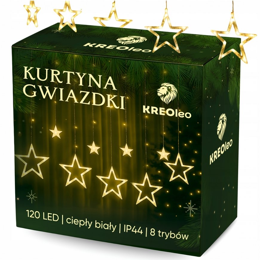 KOOPMAN STRING LIGHTS CURTAIN LIGHT 200x200 CM 415LED MULTICOLOR STARS – 2