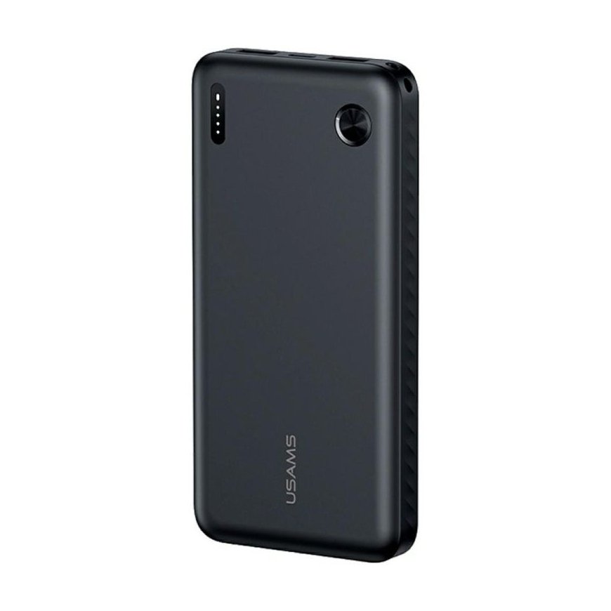 Powerbank USAMS PB83 2xUSB-A 1xUSB-C 10000mAh melna