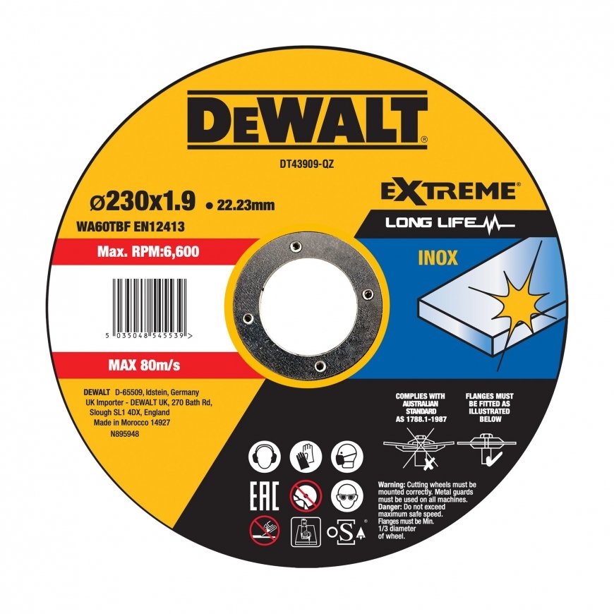 DeWALT DT43909-QZ leņķa slīpmašīnas aksesuārs Griešanas