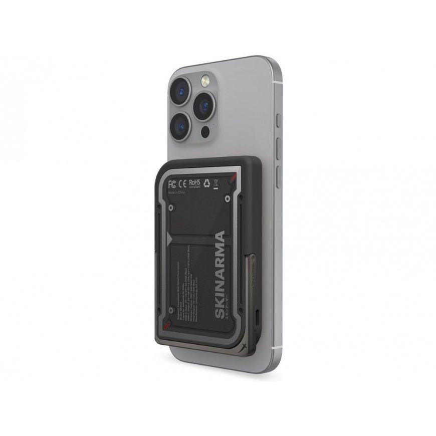Powerbank Skinarma Nexus Mecha Magnetic Kick-Stand 5000mAh 20W PD USB-C MagSafe black