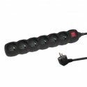 Esperanza ELK218K jatkojohto 3 m 6 AC-pistorasia(a) Sisätila musta