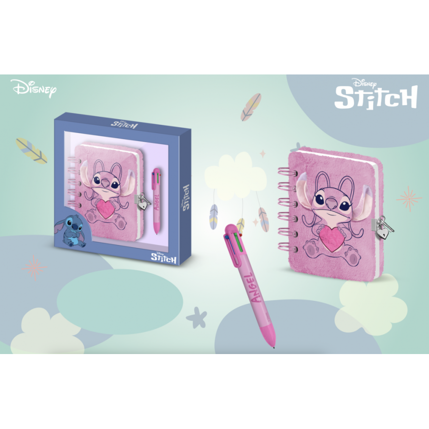 Karactermania Disney Stitch Disney Angel Heart Plush Diary + Pen – 2