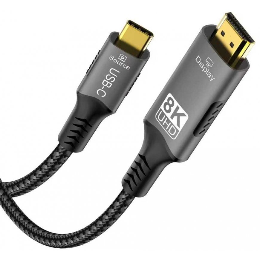 PremiumCord USB-C на HDMI кабель 2м 8K@60Hz, 4K@144Hz алюминиевый – 2