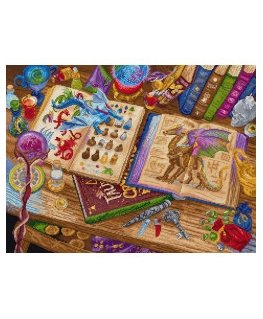 Letistitch Cross Stitch Embroidery Kit "Dragon Studio" 38x29 cm SLETIL9965
