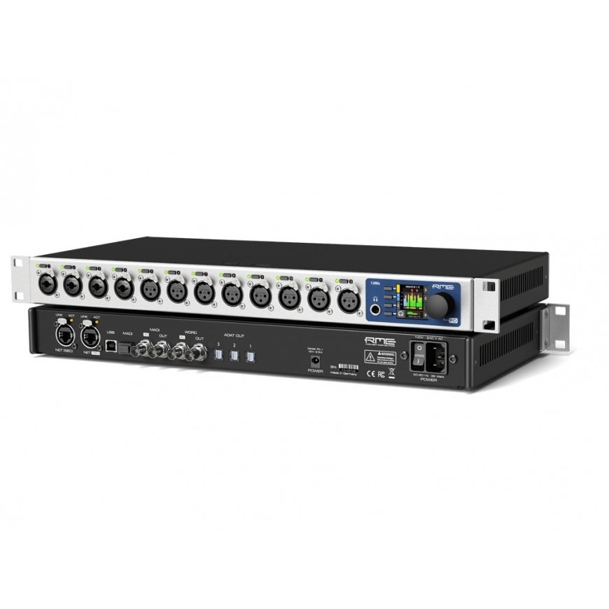 RME 12Mic - mikrofono pirminis stiprintuvas su AVB ir MADI