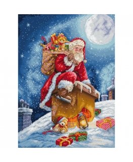 Letistitch Cross-Stitch Embroidery Kit "Santa’s Secret Stop" 29x40 cm SLETIL9964