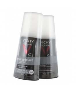 Vichy Homme 24H Ultra-Atsvaidzinošs Dezinficētājs 2 x, 100 ml