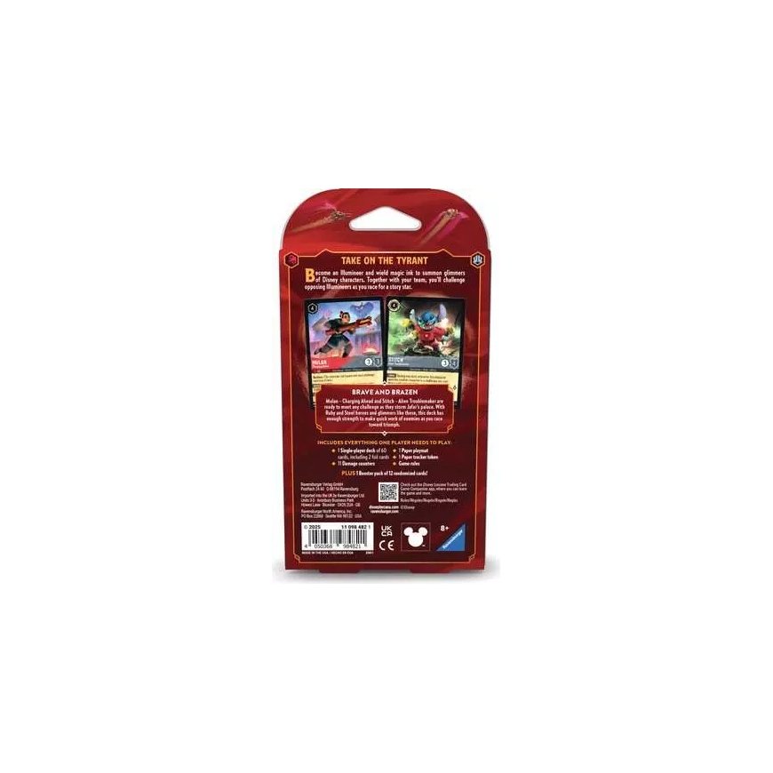 Ravensburger Disney Lorcana TCG:Reign Of Jafar Single-Player Deck: Ruby & Steel – 2