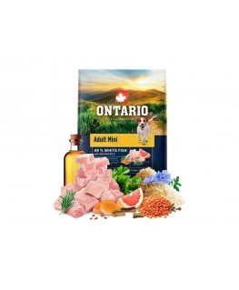 Ontario Suaugusiųjų Mini žuvis & Rudosios ryžiai 2.25kg