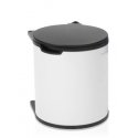 Brabantia 428081 урна для мусора 15 L Круглый Черный, Белый Brabantia 428081 урна для мусора 15 L Круглый Черный, Белый