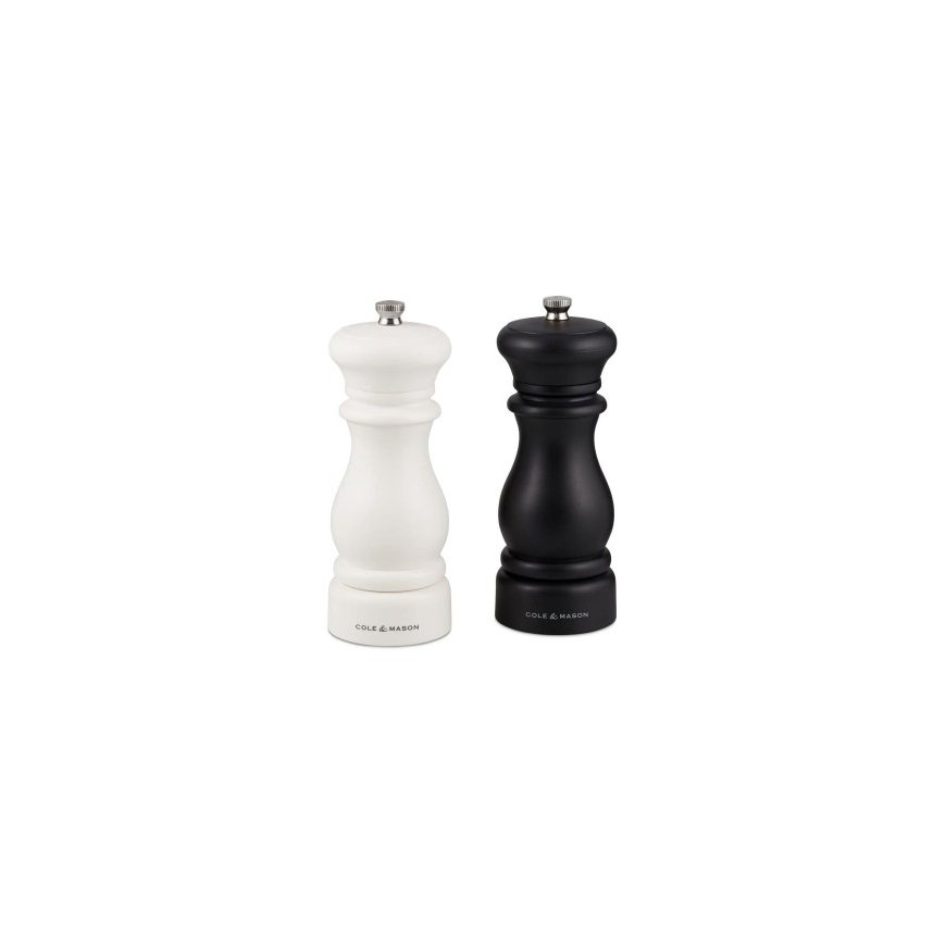 Valge puidust piparijahu 5x26 cm