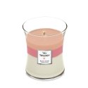 WoodWick Blooming Orchard Trilogy Medium Jar vahaküünal Ümmargune Oranž, Roosa, Valge 1 tk WoodWick Blooming Orchard Trilogy Medium Jar vahaküünal Ümmargune Oranž, Roosa, Valge 1 tk