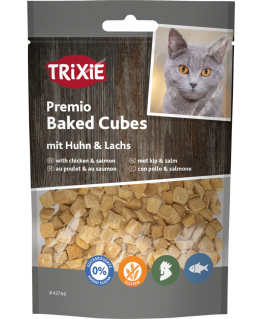 Gardumi kaķiem - Trixie Premio Baked Cubes with Chicken & Salmon