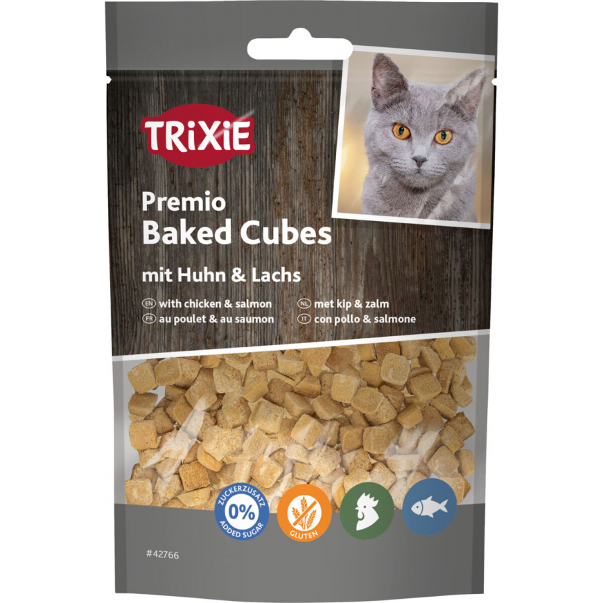 Gardumi kaķiem - Trixie Premio Baked Cubes with Chicken & Salmon