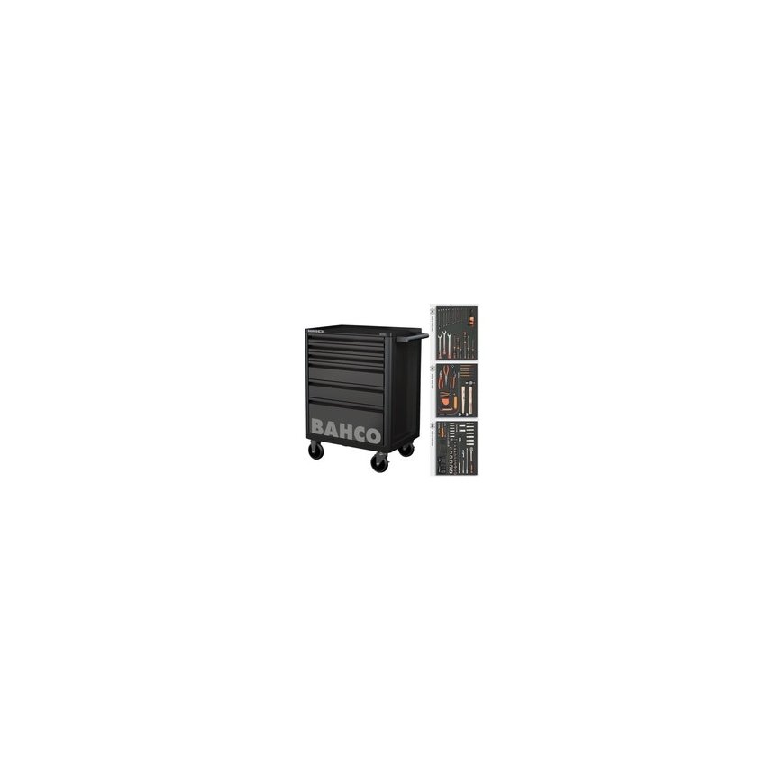 6-drawer tool cart with 216 "Bahco" tools [1472K6BKFFSD]