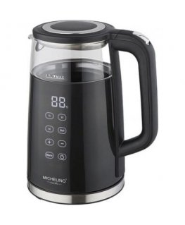Glass kettle 1.7 l with digital control Michelino 74357 glass/black