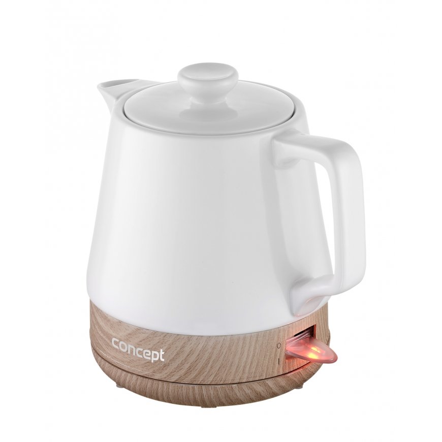 Concept RK0060 vedenkeitin 1 L 1200 W Valkoinen, Puu – 2
