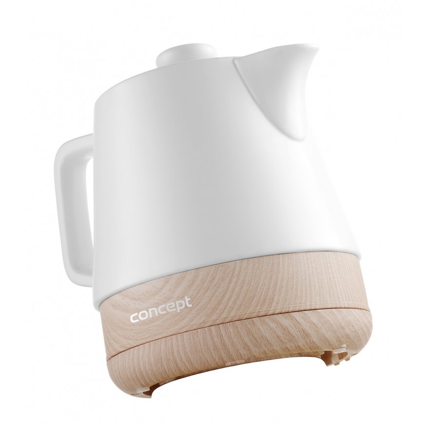 Concept RK0060 vedenkeitin 1 L 1200 W Valkoinen, Puu – 5