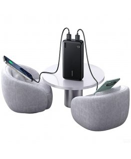 USAMS PB83 Power Bank 2xUSB-A 1xUSB-C 20000mAh white