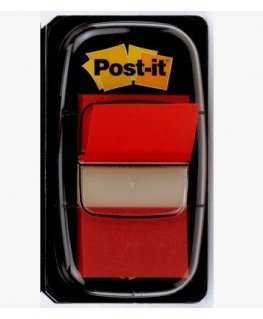 3M I680-1 pašlīmējošā etiķete Taisnstūris Noņemams Sarkans 50 pcs