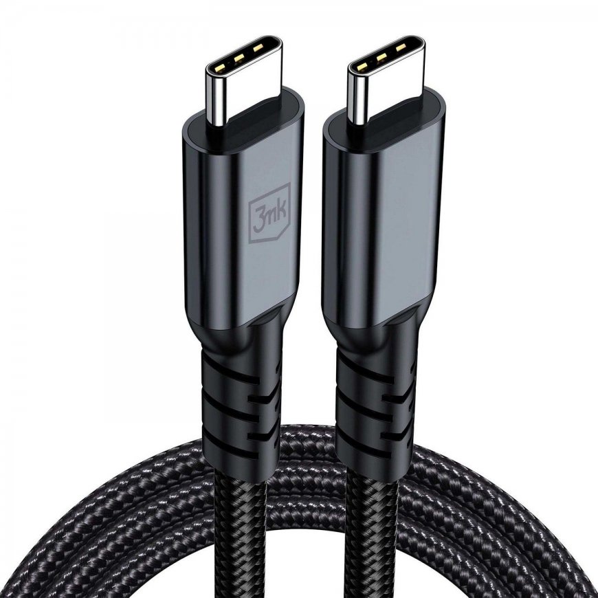 3Mk Suojatuotteet - 3mk Hyper Cable N-SARJA Thunderbolt 4 1m 48V/5A 40Gb/s 240W 8K60Hz Musta – 2