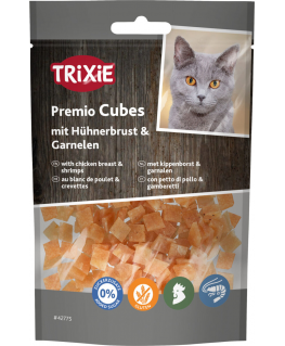 Gardumi kaķiem - Trixie Premio Cubes with Chicken Breast & Shrim