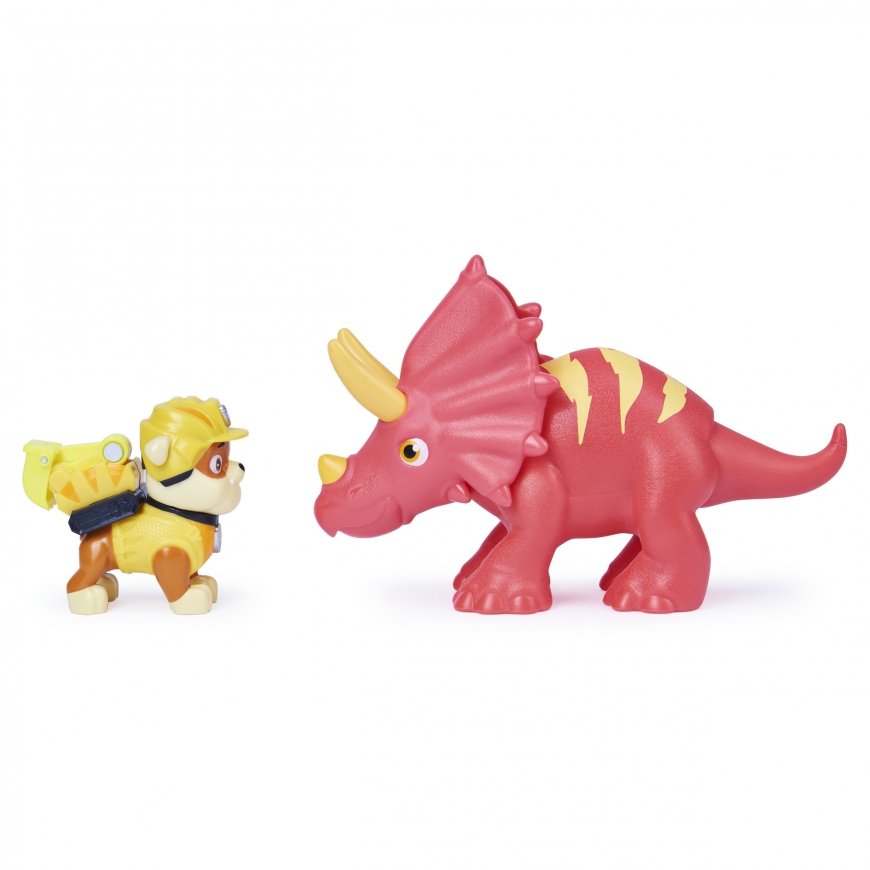PAW Patrol , Dino Rescue Rubble and Dinosaur Action Figure Set, for Kids Aged 3 and up – 4