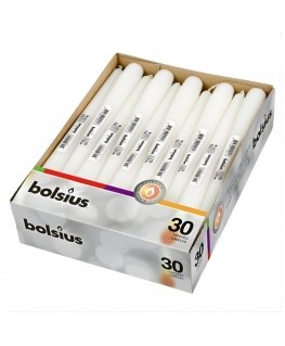 Bolsius Table Candle 245/24mm White 1pc