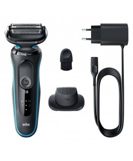 Braun Series 5 51-M1200s men's shaver Foil shaver Trimmer Black, Blue