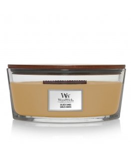 WoodWick Gilded Sands wax candle Ellipse Amber, Fig wood, Wood Beige 1 pc(s)