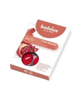 Bolsius True Scents Tealights Scented Candles Pomegranate 6pcs