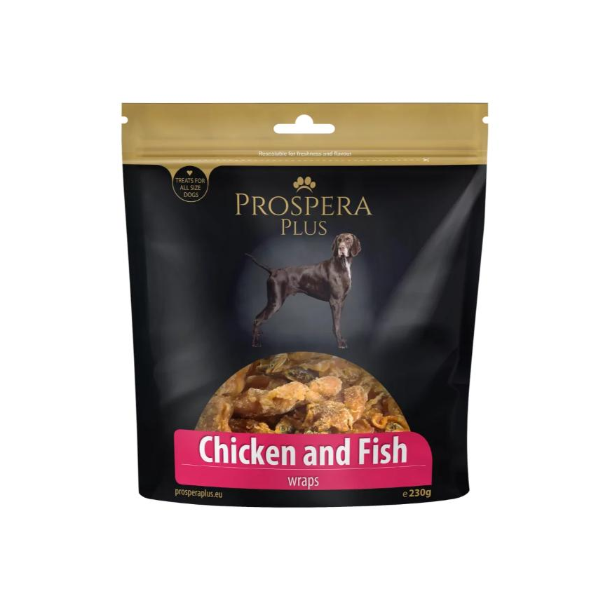 Gardums suņiem – Prospera Plus Fish Wrapped by Chicken, 230 g