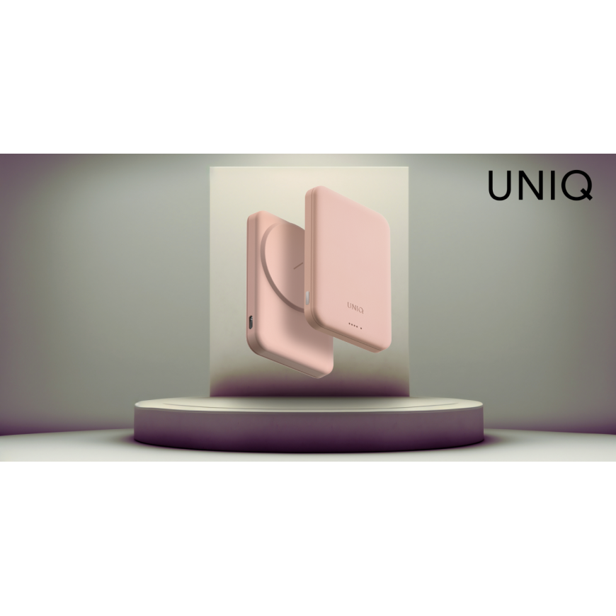 Powerbank UNIQ Lyden Lexa Magnetic 5000mAh PD USB-C MagSafe roosa – 2